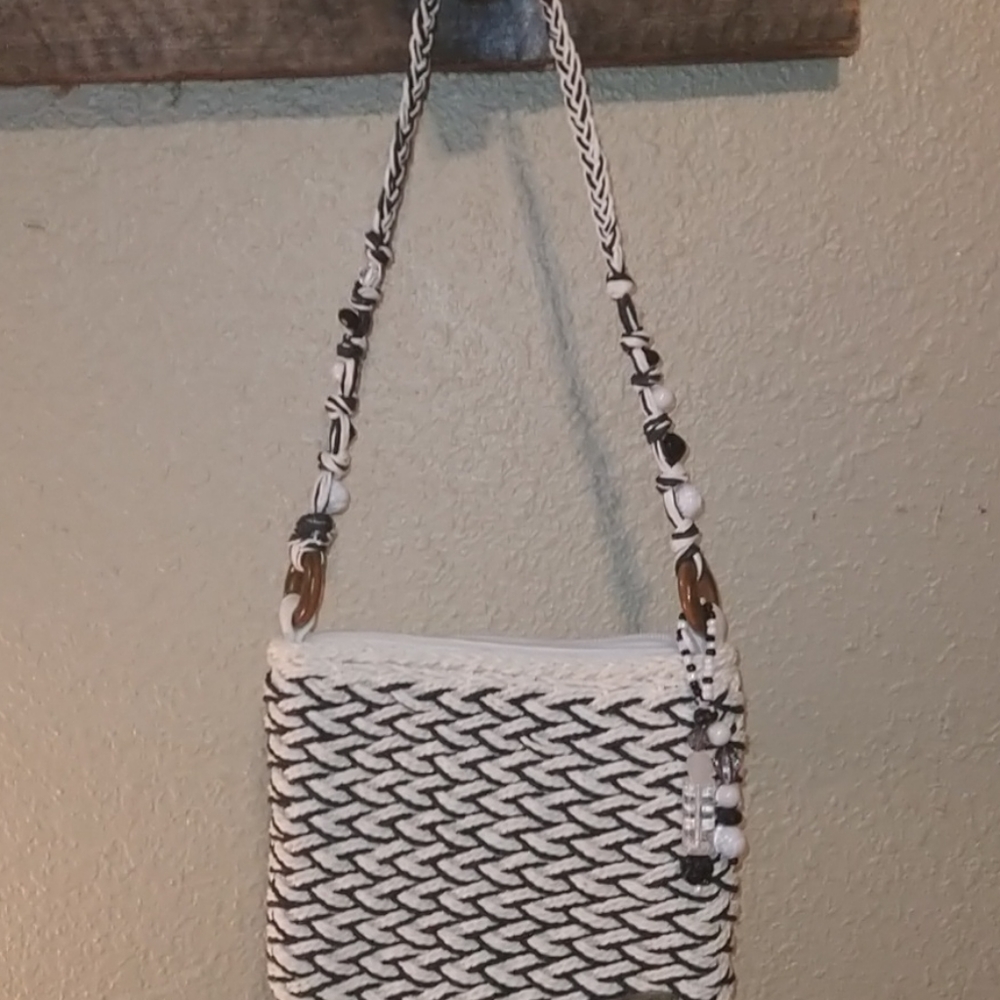 Aesthetic Woven Cappelli Crossbody Purse